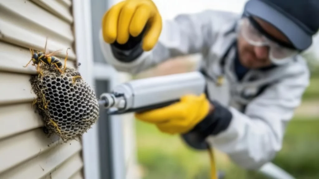 DCC Pest Control expert carrying out a treatment